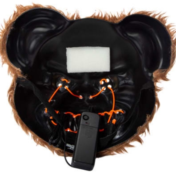 SCARY LED LIGHT UP BEAR HALLOWEEN MASK - Picture 3 of 3